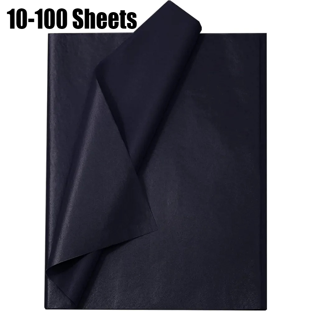 Flower Wrap Kraft - 10-100 Yaprak Siyah Mendil Kağıdı, Paketleme,