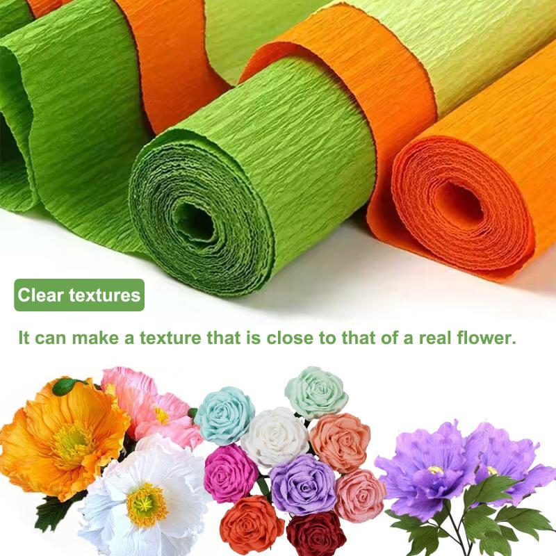 Flower Wrap Kraft - 50x250 cm Renkli Krep Kağıt Rulo