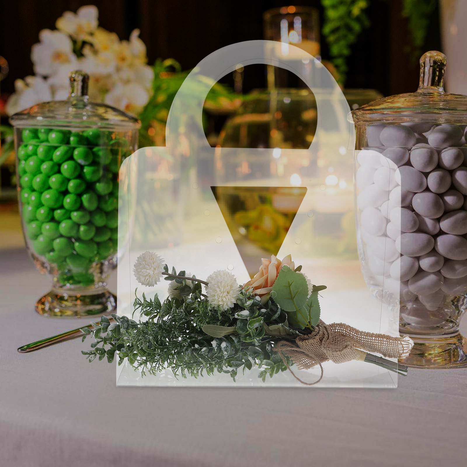 The Florist Supply Shop - 4 Adet Şeffaf Buket Hediye Poşeti,
