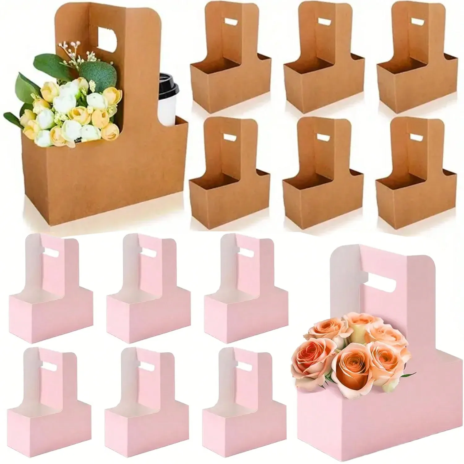 Flower Wrap Kraft - Kraft Kağıt Çiçek Buketi Hediye Çanta