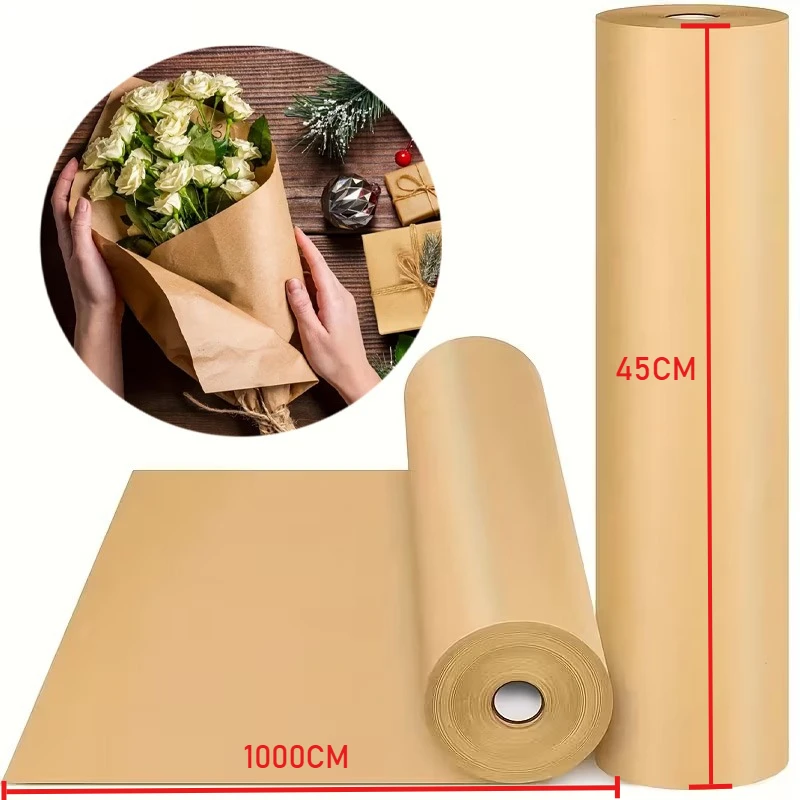 Flower Wrap Kraft - 45 CM * 1000 CM Kahverengi
