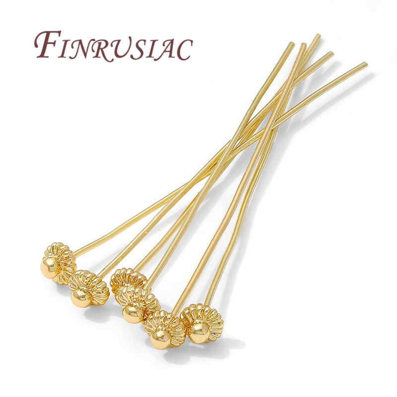 Flower Supplies - 10/20 adet/grup 18K altın kaplama iğneler