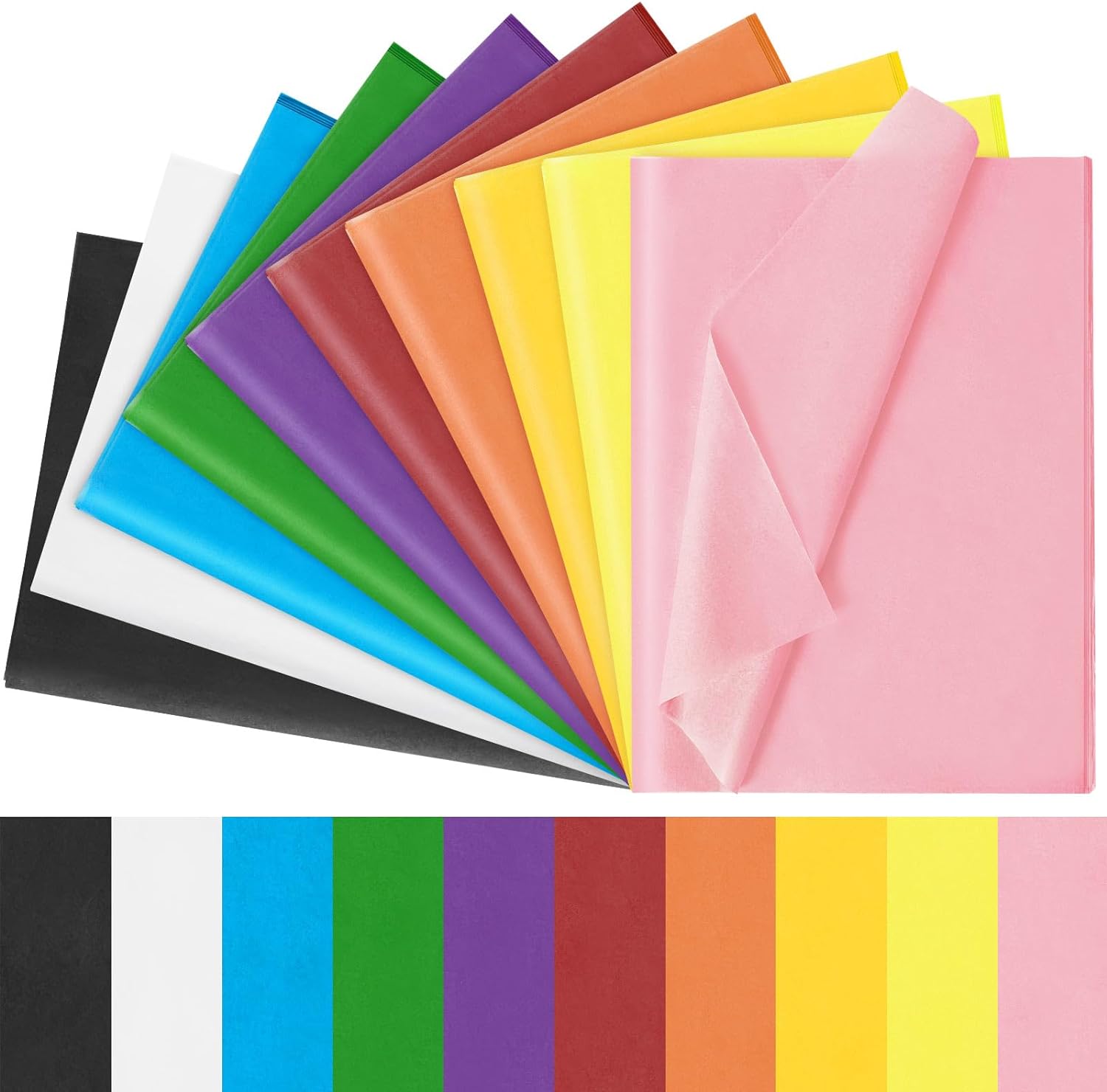 Flower Wrap Kraft - 10 adet 50*66 cm Renkli Doku