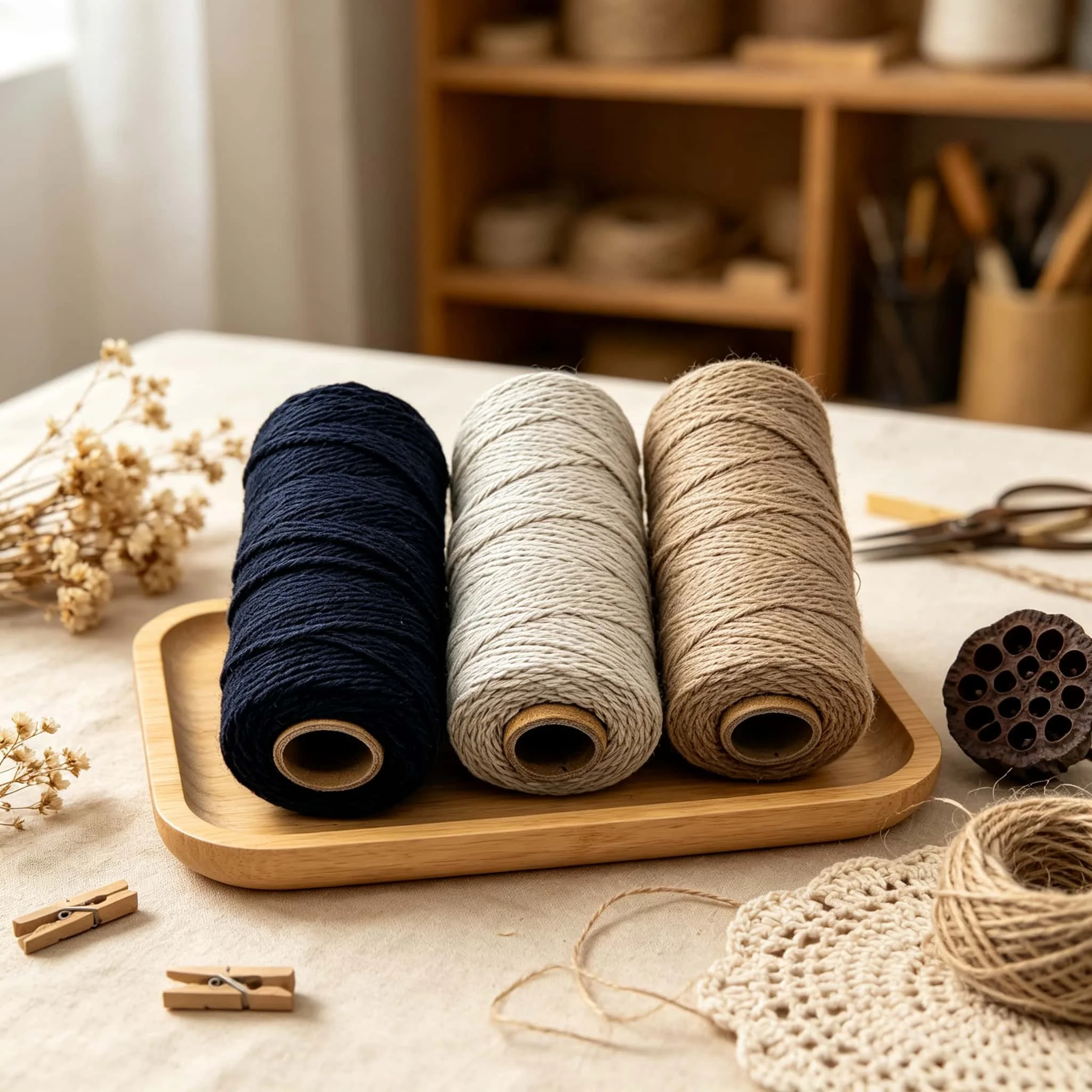 Twine Jute Natural - 3 Rulo Pamuklu Jüt İp, Toplam