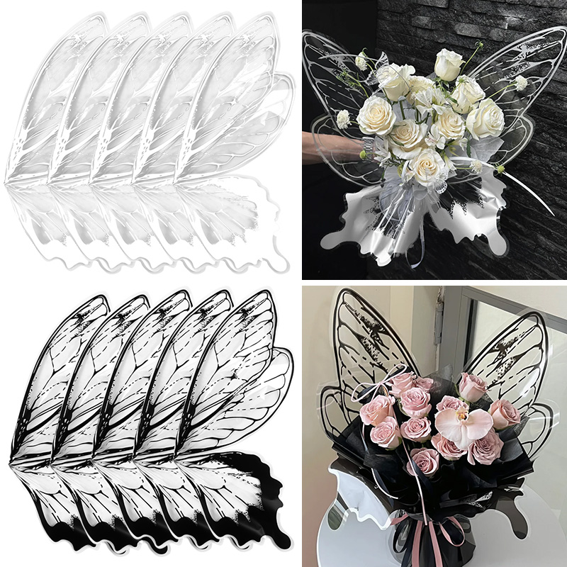 Flower Wrap Kraft - 24 adet Kelebek Kanatları Şekli Çiçek