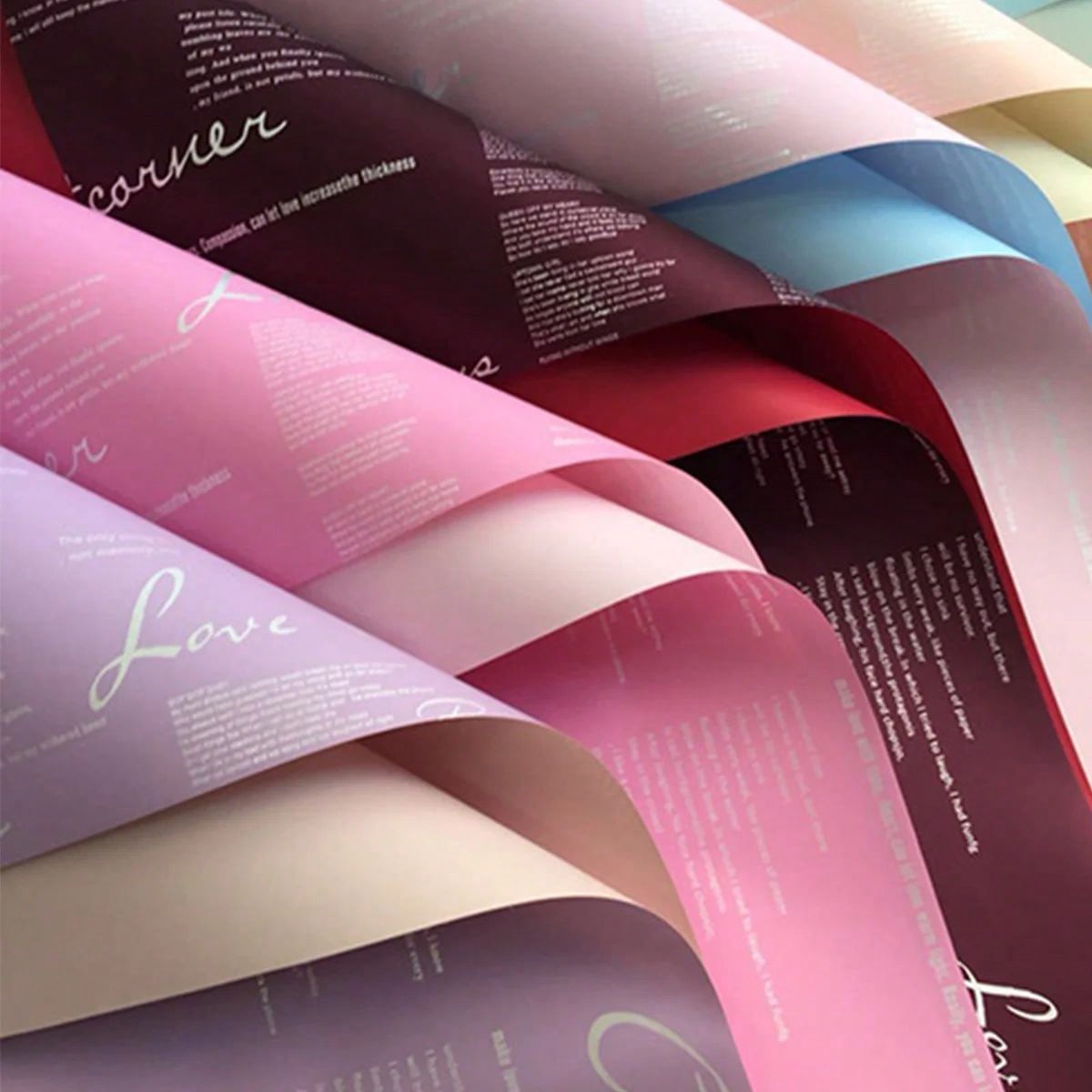 Flower Wrap Kraft - 20 adet su geçirmez iki tonlu