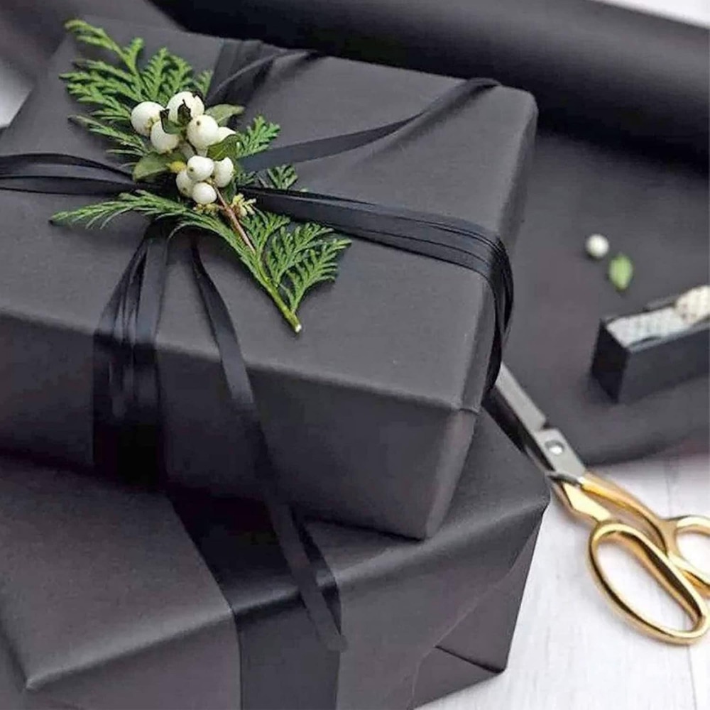 10-100 Yaprak Siyah Mendil Kağ - Flower Wrap Kraft incelemesi ve fiyatı