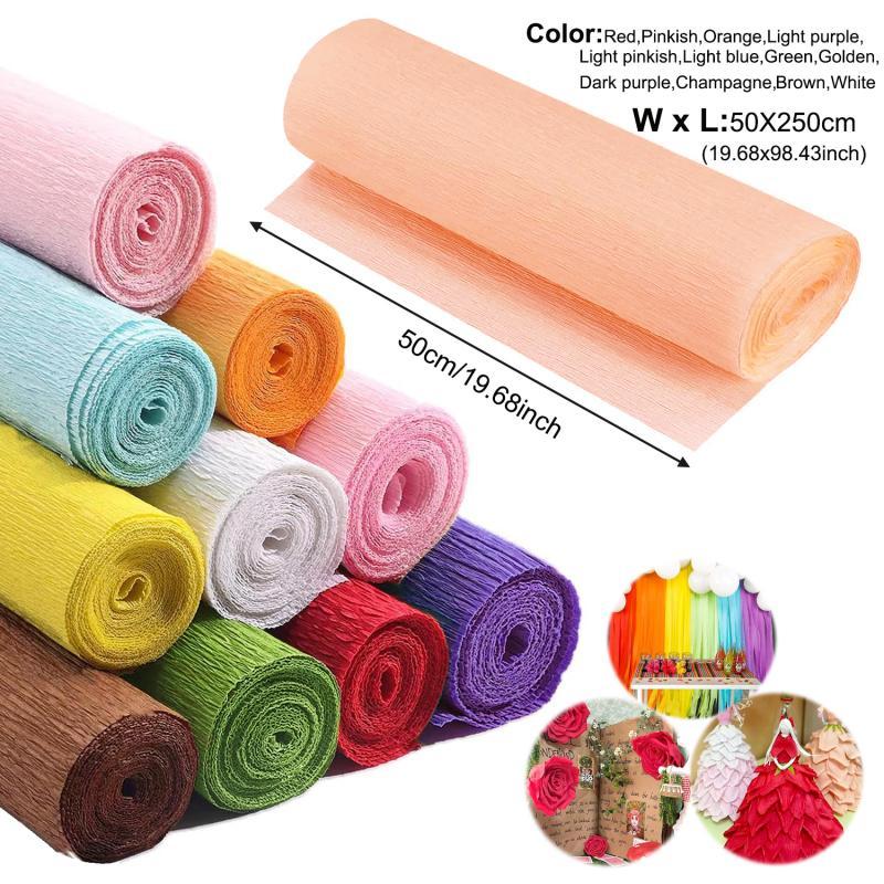 50x250 cm Renkli Krep Kağıt Ru - Flower Wrap Kraft incelemesi ve fiyatı
