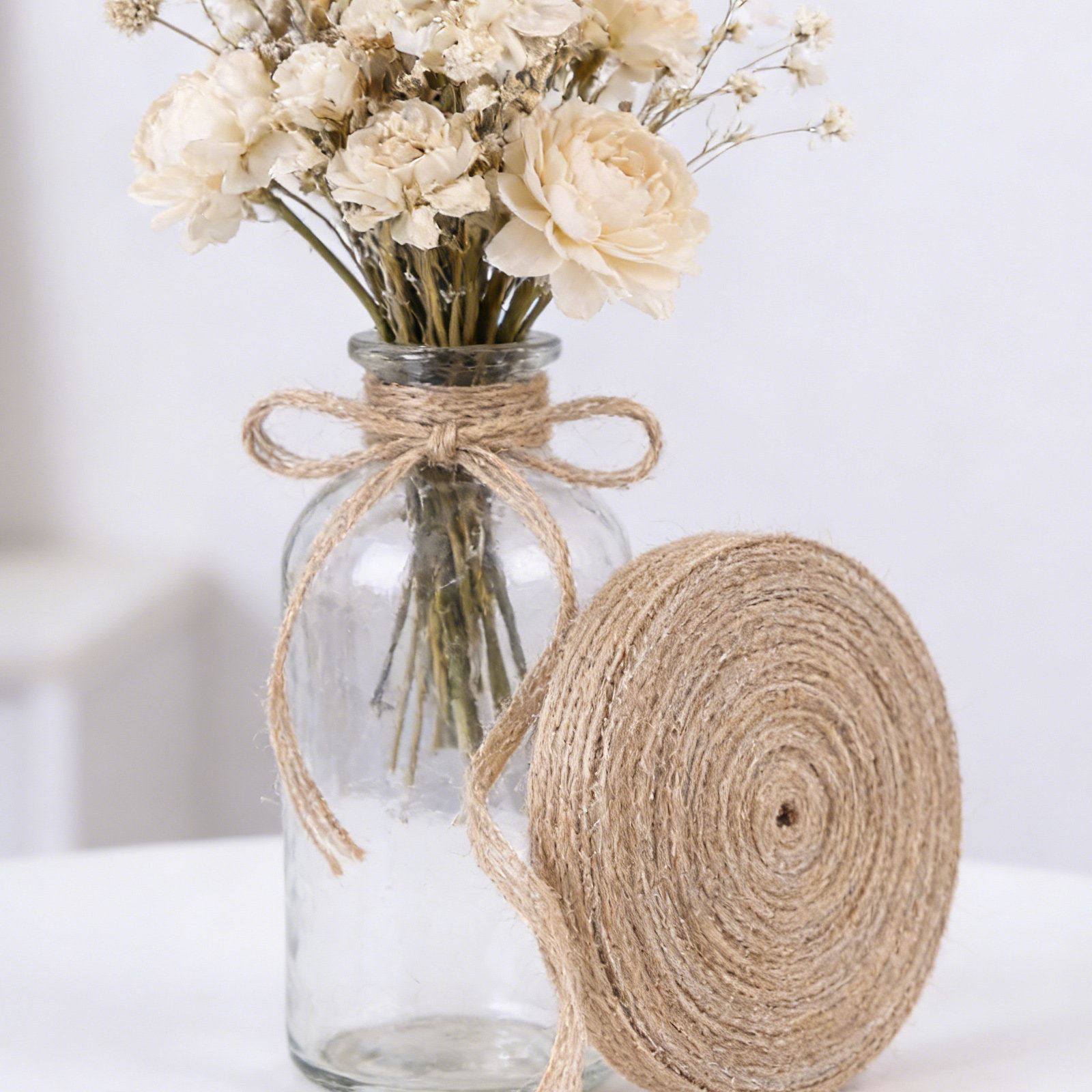 2 Rulo Doğal Jüt Kumaş Şerit,  - Twine Jute Natural incelemesi ve fiyatı
