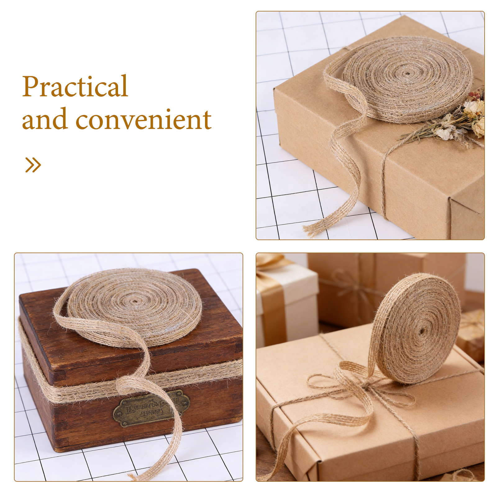 2 Rulo Doğal Jüt Kumaş Şerit,  - Twine Jute Natural incelemesi ve fiyatı
