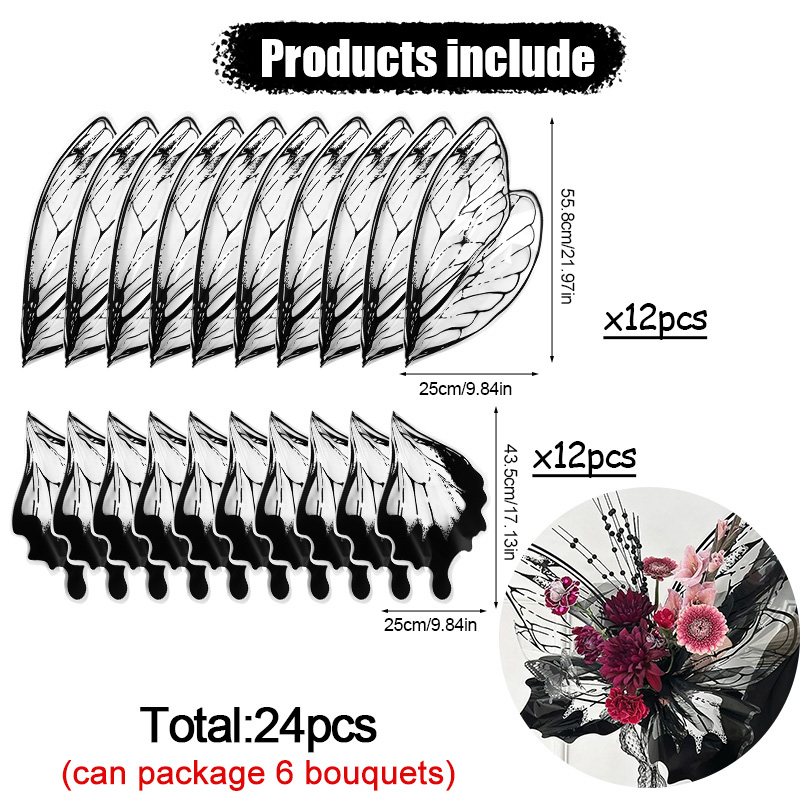 24 adet Kelebek Kanatları Şekl - Flower Wrap Kraft incelemesi ve fiyatı