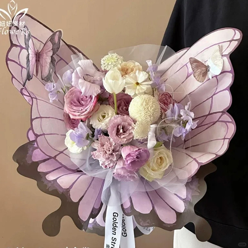 24 adet Kelebek Kanatları Şekl - Flower Wrap Kraft incelemesi ve fiyatı