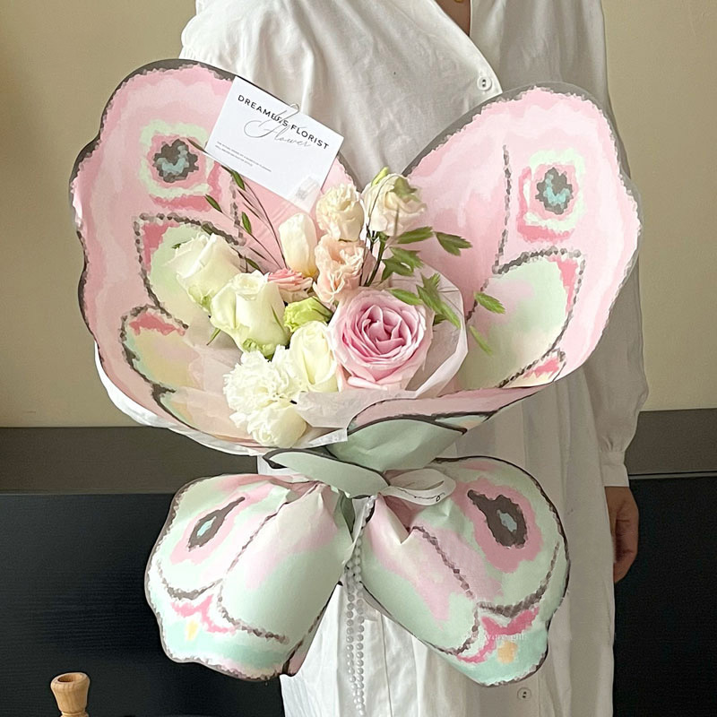 20 adet Kelebek Kanat Şekilli  - Flower Wrap Kraft incelemesi ve fiyatı